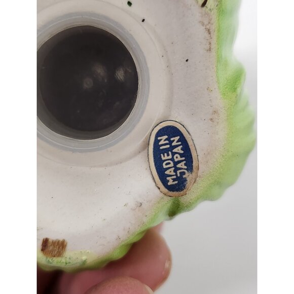 Vintage Celery Stalk Salt And Pepper Shaker Set Porcelain Green Made In Japan - Picture 8 of 9